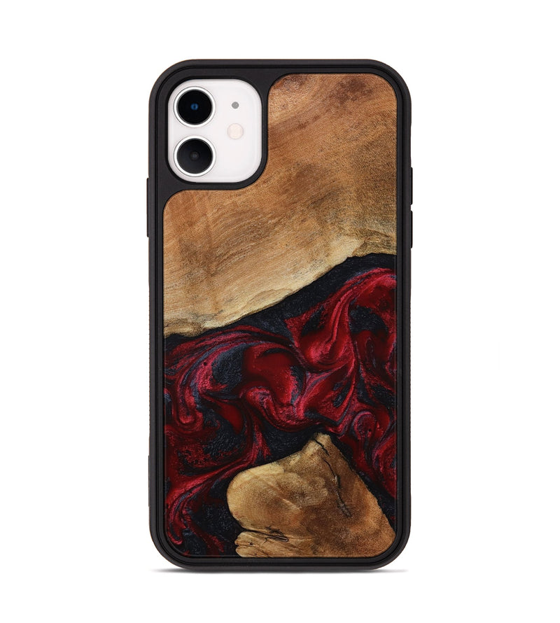 iPhone 11 Wood Phone Case - Donny (Red, 801422)