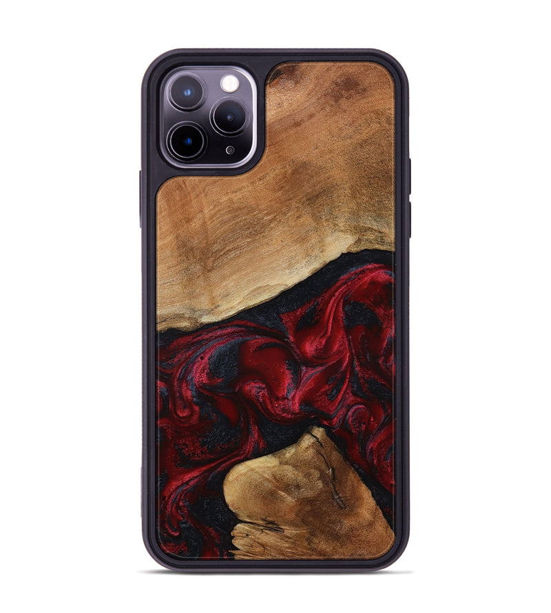 iPhone 11 Pro Max Wood Phone Case - Donny (Red, 801422)
