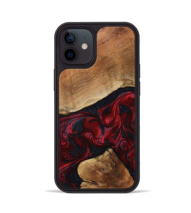 iPhone 12 Wood Phone Case - Donny (Red, 801422)