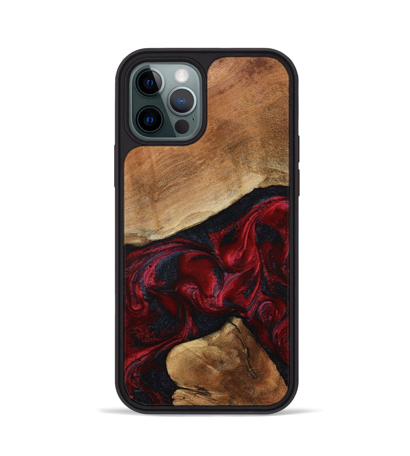 iPhone 12 Pro Wood Phone Case - Donny (Red, 801422)