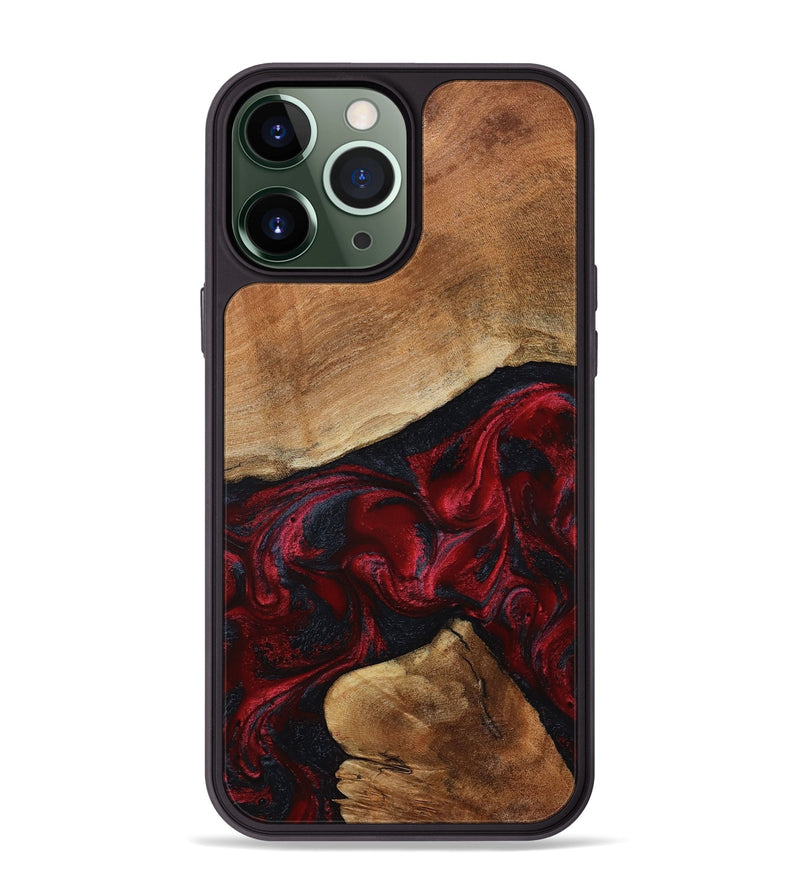 iPhone 13 Pro Max Wood Phone Case - Donny (Red, 801422)