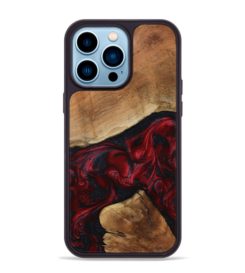 iPhone 14 Pro Max Wood Phone Case - Donny (Red, 801422)
