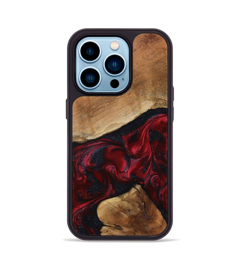 iPhone 14 Pro Wood Phone Case - Donny (Red, 801422)