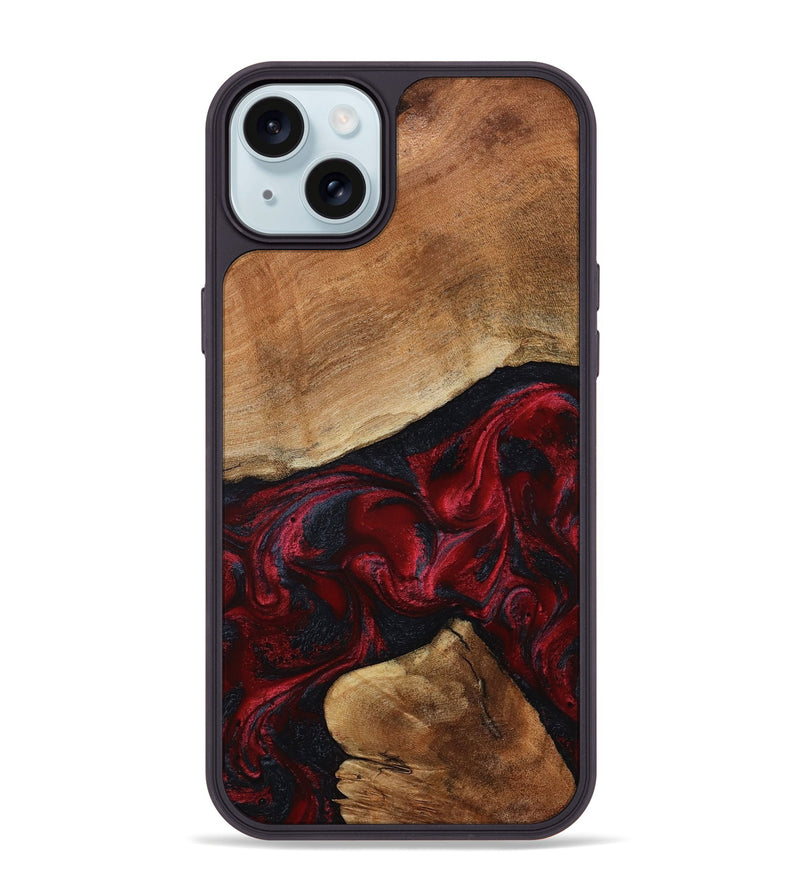 iPhone 15 Plus Wood Phone Case - Donny (Red, 801422)