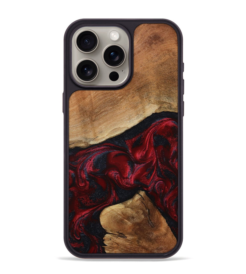 iPhone 15 Pro Max Wood Phone Case - Donny (Red, 801422)