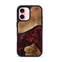 iPhone 16 Wood Phone Case - Donny (Red, 801422)