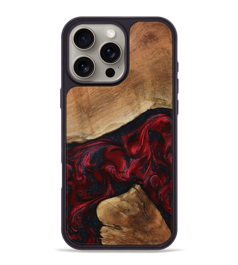 iPhone 16 Pro Max Wood Phone Case - Donny (Red, 801422)