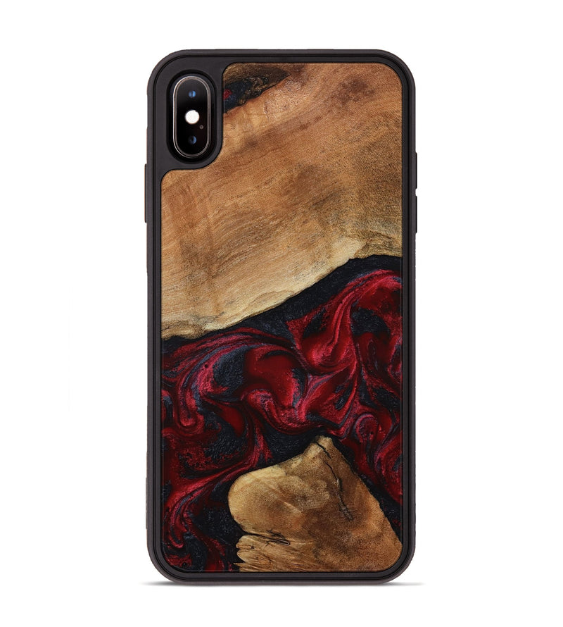 iPhone Xs Max Wood Phone Case - Donny (Red, 801422)
