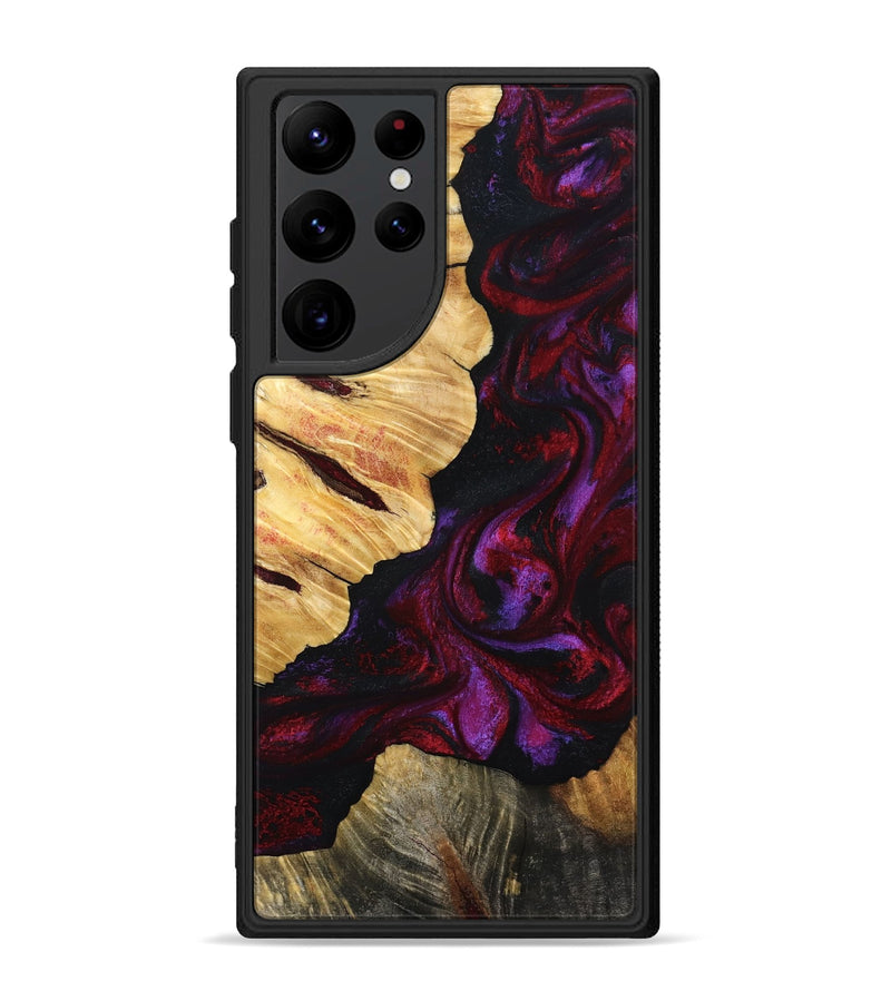 Galaxy S22 Ultra Wood Phone Case - Nedra (Red, 801423)