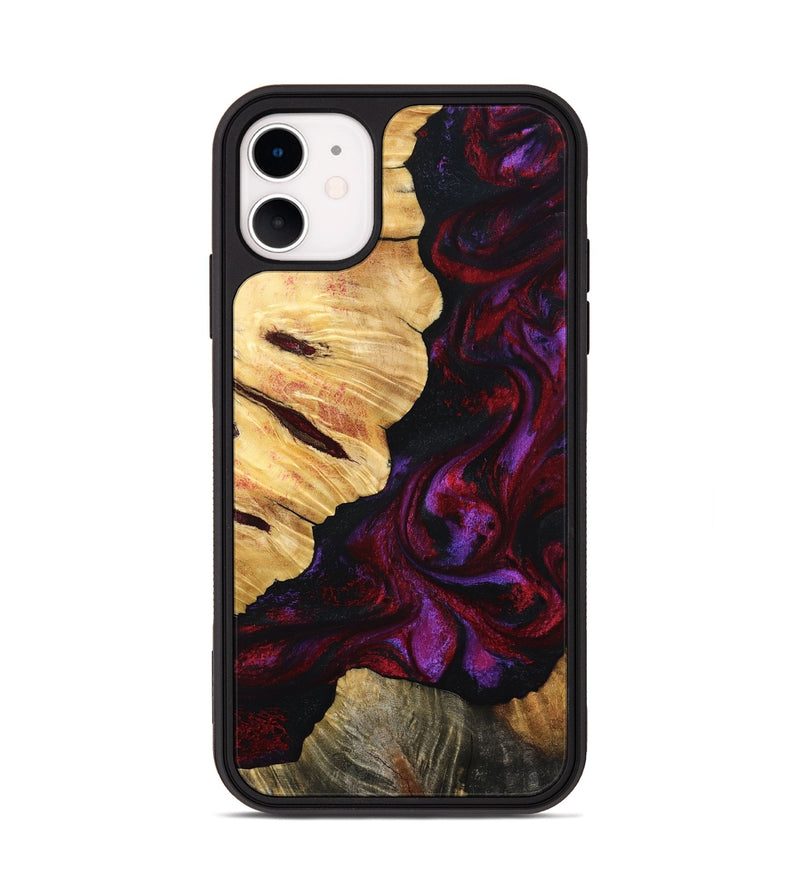 iPhone 11 Wood Phone Case - Nedra (Red, 801423)