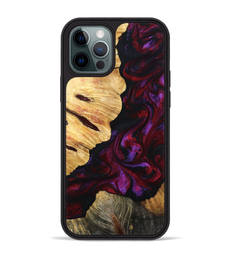 iPhone 12 Pro Max Wood Phone Case - Nedra (Red, 801423)