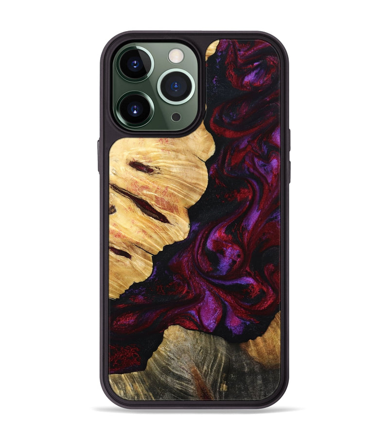 iPhone 13 Pro Max Wood Phone Case - Nedra (Red, 801423)