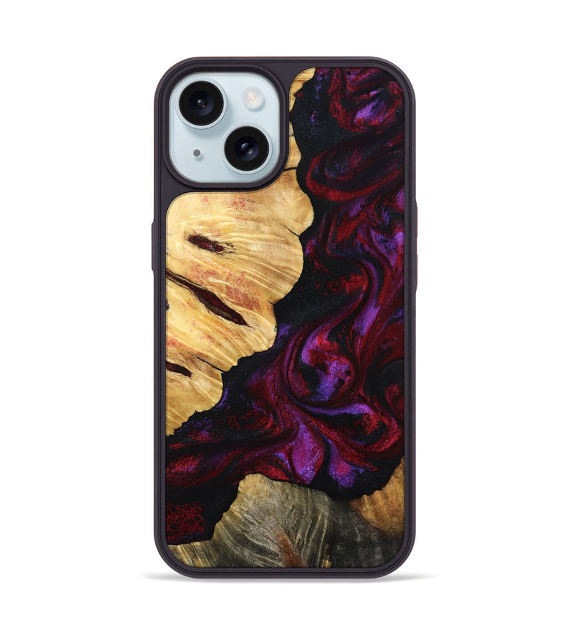 iPhone 15 Wood Phone Case - Nedra (Red, 801423)
