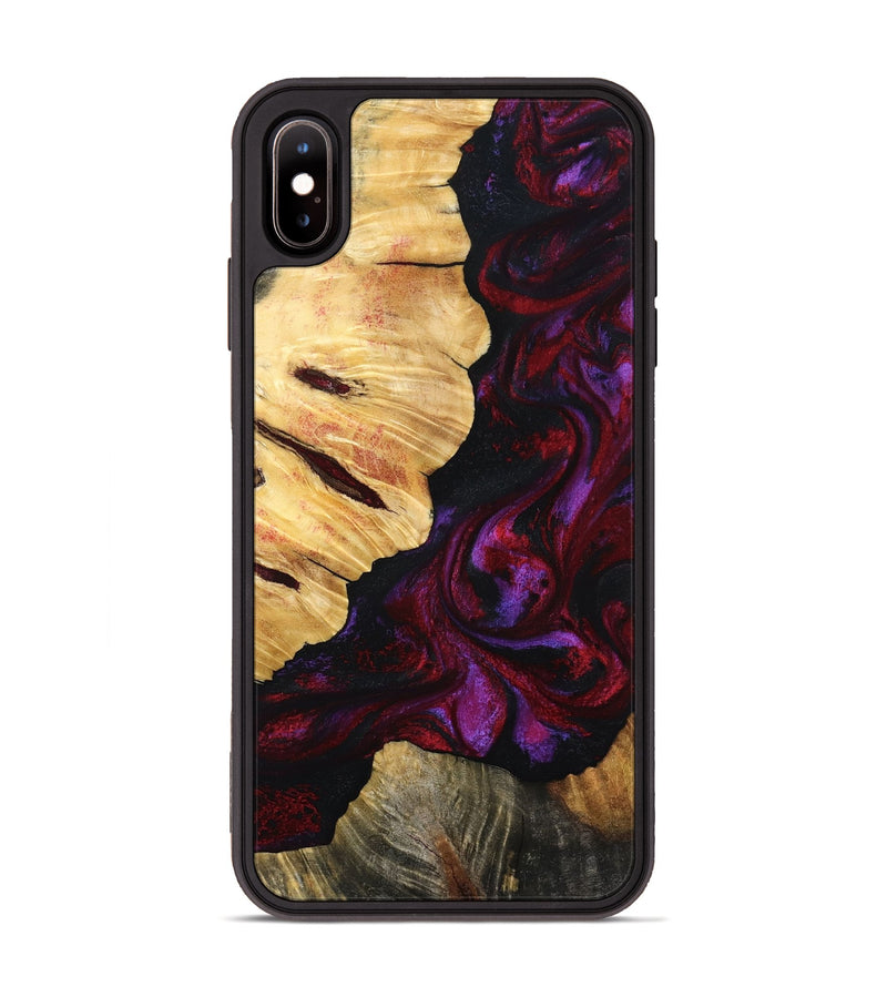 iPhone Xs Max Wood Phone Case - Nedra (Red, 801423)