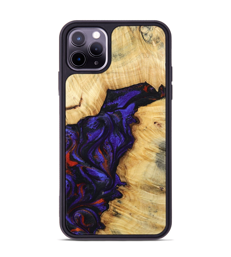iPhone 11 Pro Max Wood Phone Case - Junious (Purple, 801424)