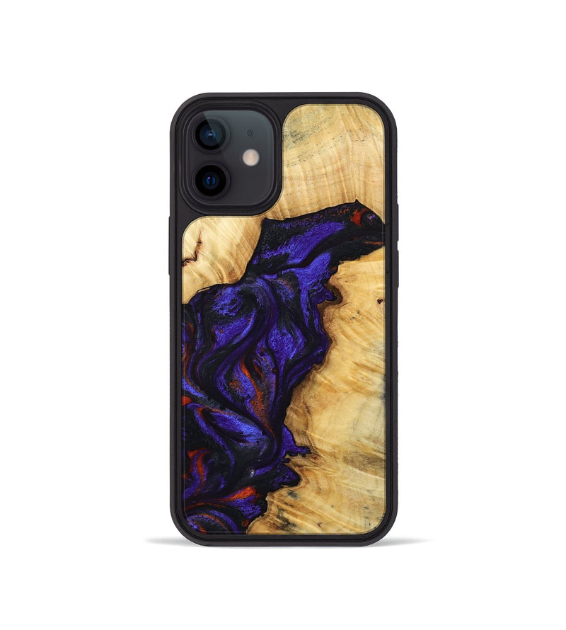iPhone 12 mini Wood Phone Case - Junious (Purple, 801424)