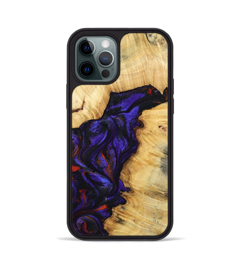 iPhone 12 Pro Wood Phone Case - Junious (Purple, 801424)