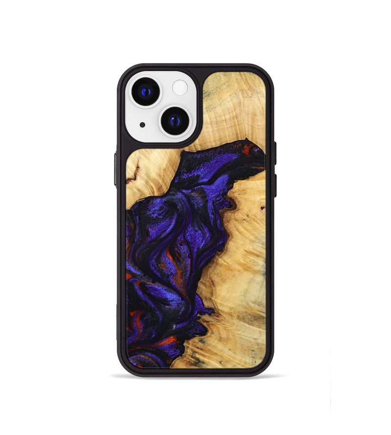 iPhone 13 mini Wood Phone Case - Junious (Purple, 801424)