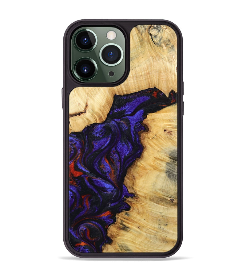 iPhone 13 Pro Max Wood Phone Case - Junious (Purple, 801424)