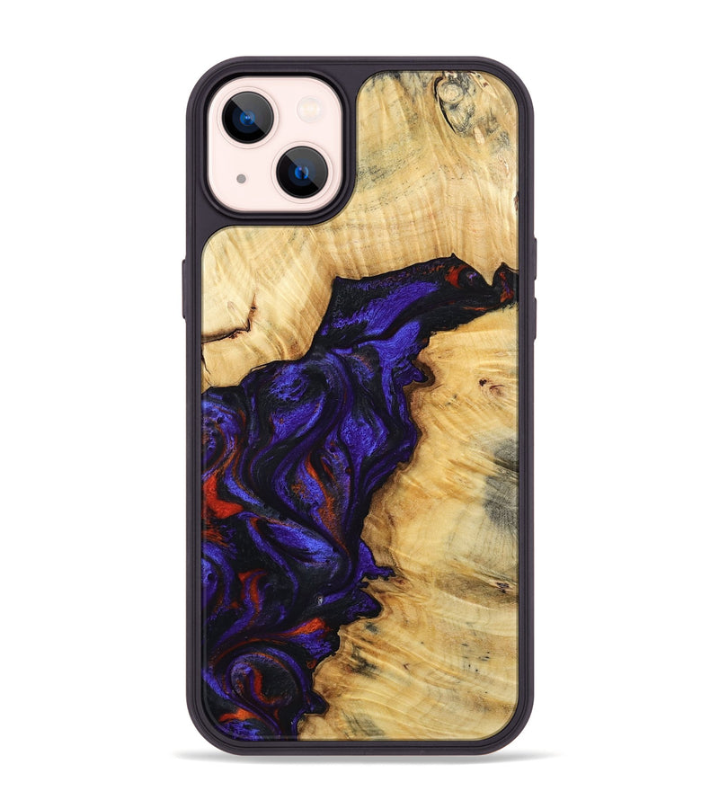 iPhone 14 Plus Wood Phone Case - Junious (Purple, 801424)