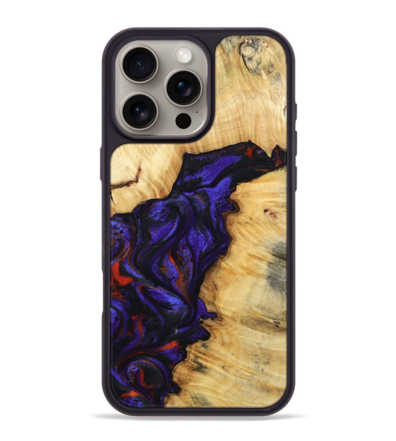iPhone 16 Pro Max Wood Phone Case - Junious (Purple, 801424)