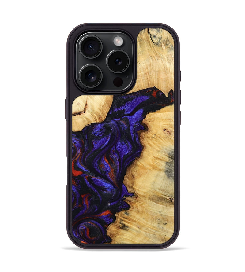 iPhone 16 Pro Wood Phone Case - Junious (Purple, 801424)