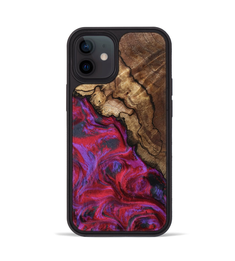iPhone 12 Wood Phone Case - Debbi (Red, 801426)