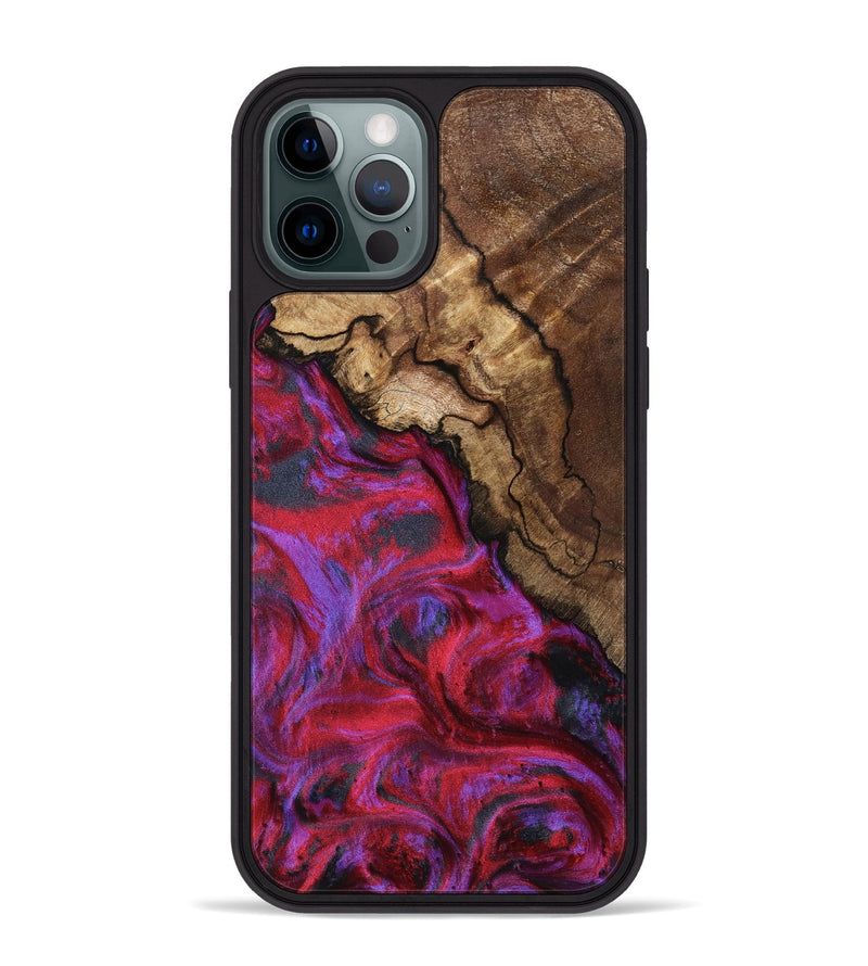 iPhone 12 Pro Max Wood Phone Case - Debbi (Red, 801426)