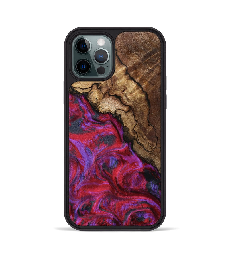 iPhone 12 Pro Wood Phone Case - Debbi (Red, 801426)