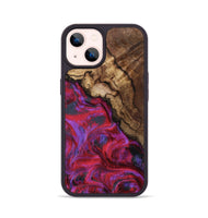 iPhone 14 Wood Phone Case - Debbi (Red, 801426)