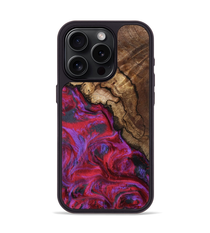iPhone 15 Pro Wood Phone Case - Debbi (Red, 801426)
