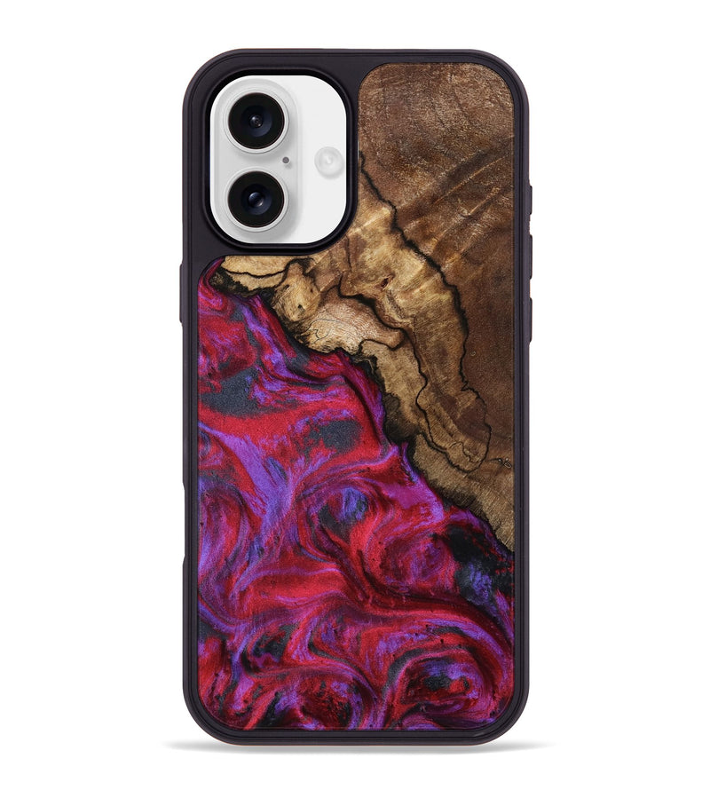 iPhone 16 Plus Wood Phone Case - Debbi (Red, 801426)