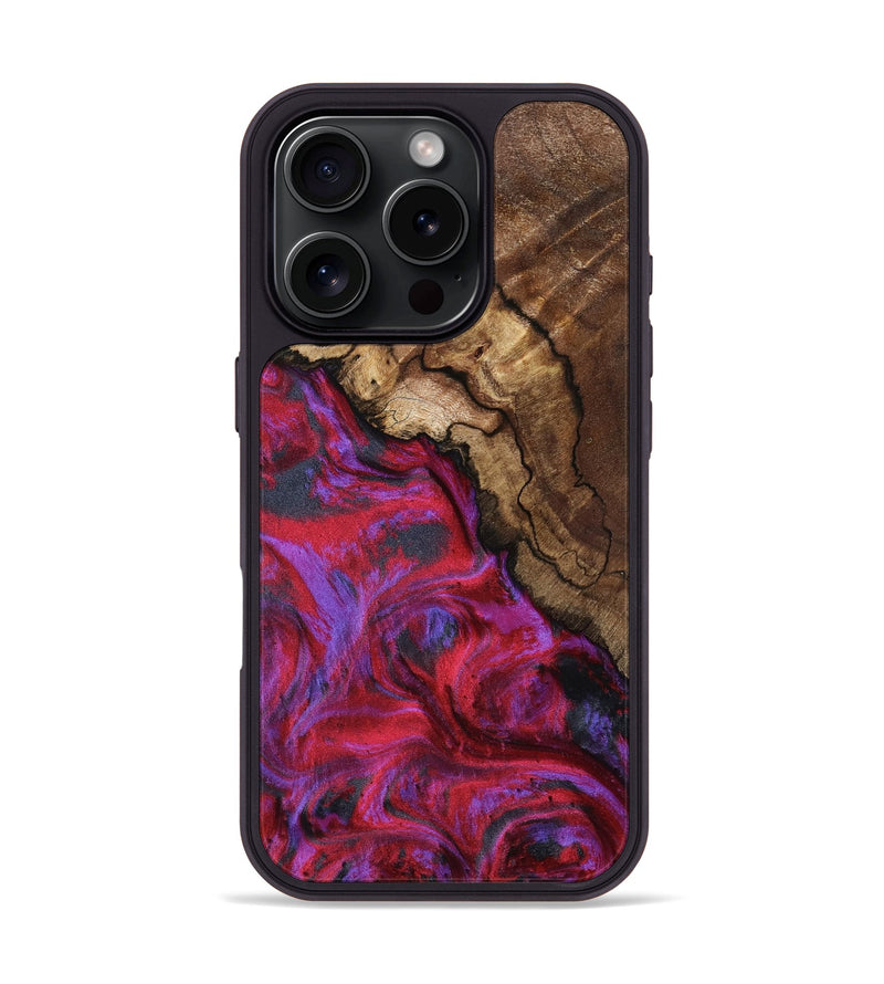 iPhone 16 Pro Wood Phone Case - Debbi (Red, 801426)