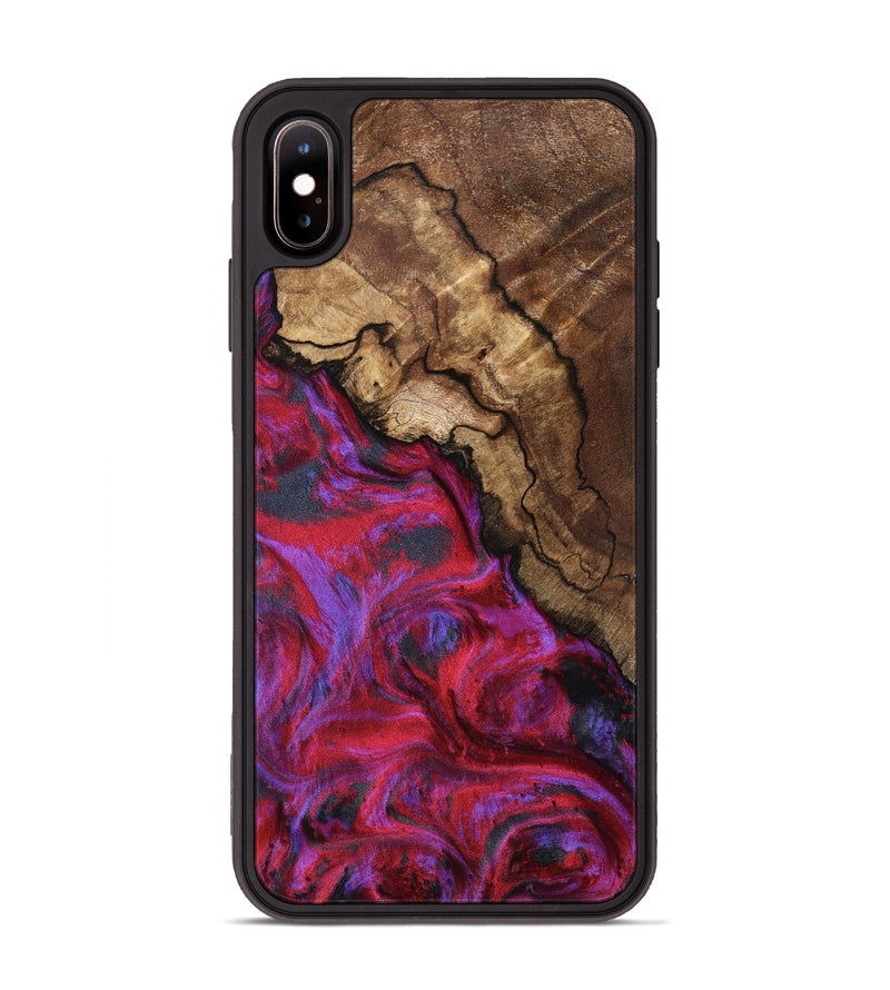 iPhone Xs Max Wood Phone Case - Debbi (Red, 801426)