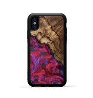 iPhone Xs Wood Phone Case - Debbi (Red, 801426)