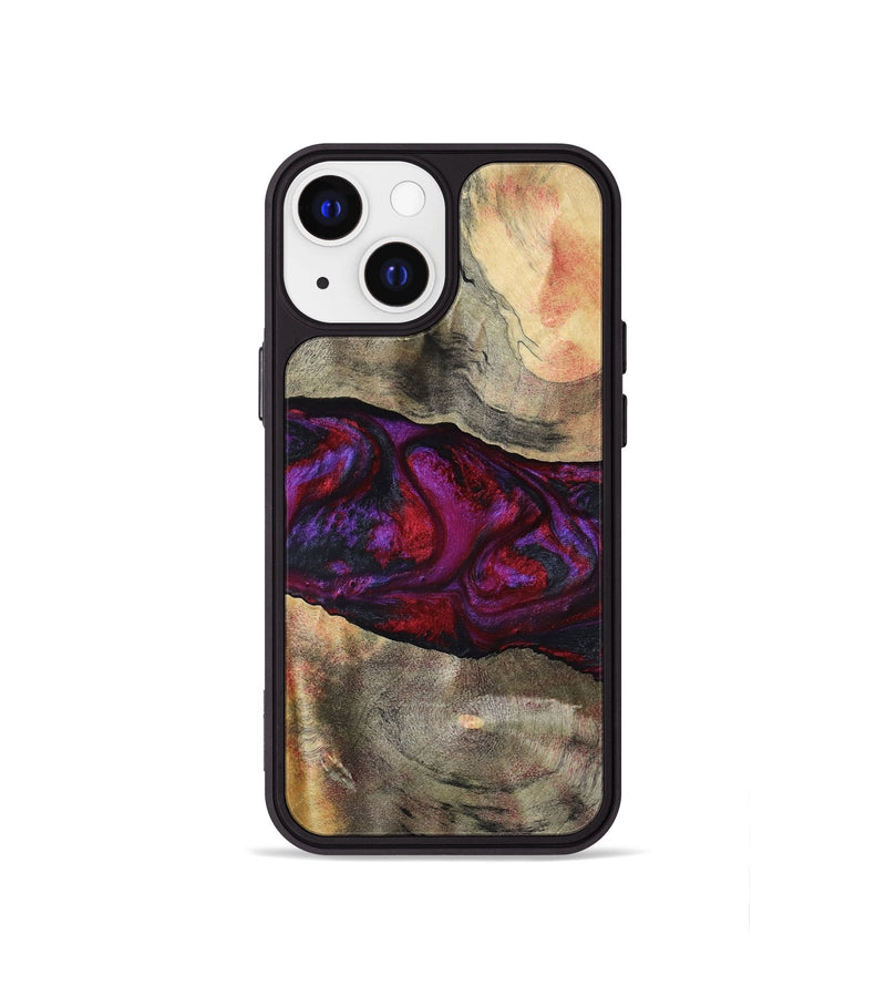 iPhone 13 mini Wood Phone Case - Lydia (Red, 801427)