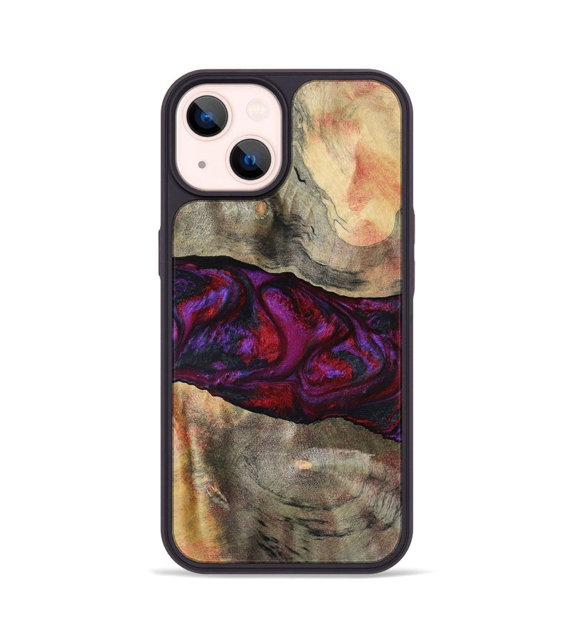 iPhone 14 Wood Phone Case - Lydia (Red, 801427)