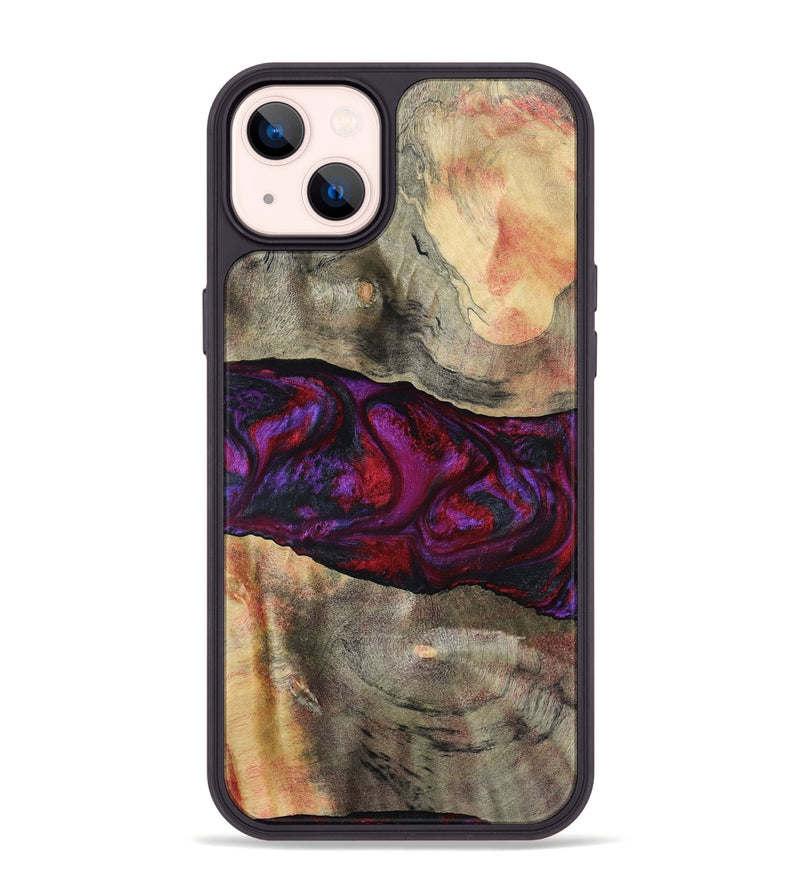 iPhone 14 Plus Wood Phone Case - Lydia (Red, 801427)