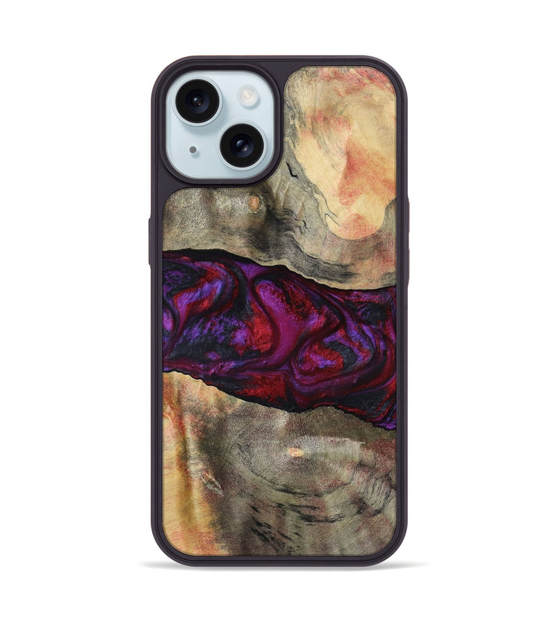 iPhone 15 Wood Phone Case - Lydia (Red, 801427)