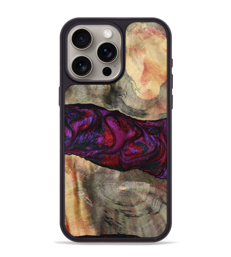 iPhone 15 Pro Max Wood Phone Case - Lydia (Red, 801427)