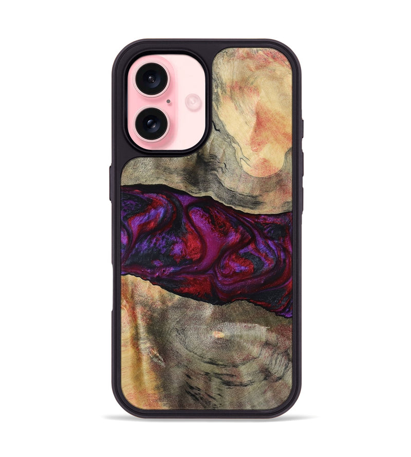 iPhone 16 Wood Phone Case - Lydia (Red, 801427)