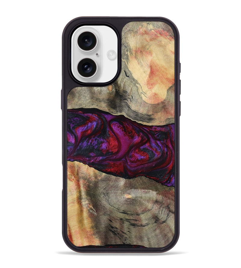 iPhone 16 Plus Wood Phone Case - Lydia (Red, 801427)