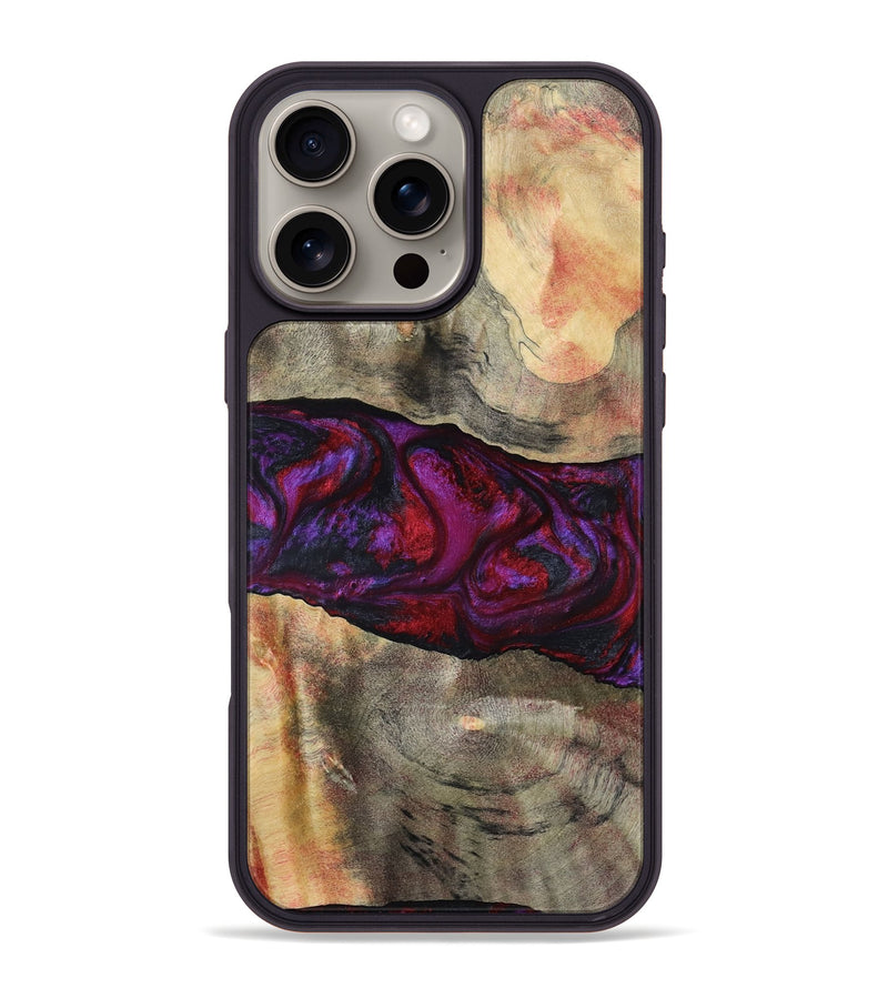 iPhone 16 Pro Max Wood Phone Case - Lydia (Red, 801427)