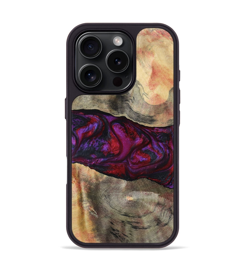 iPhone 16 Pro Wood Phone Case - Lydia (Red, 801427)