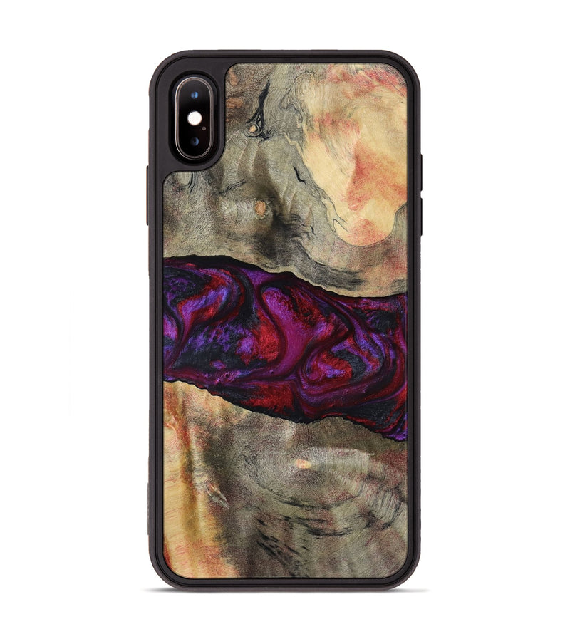 iPhone Xs Max Wood Phone Case - Lydia (Red, 801427)