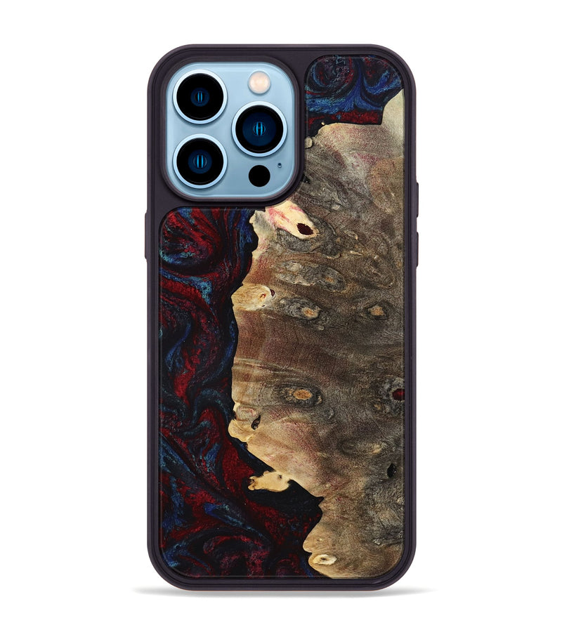 iPhone 14 Pro Max Wood Phone Case - Kyler (Red, 801428)