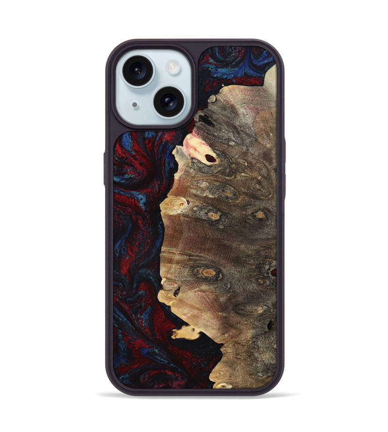 iPhone 15 Wood Phone Case - Kyler (Red, 801428)