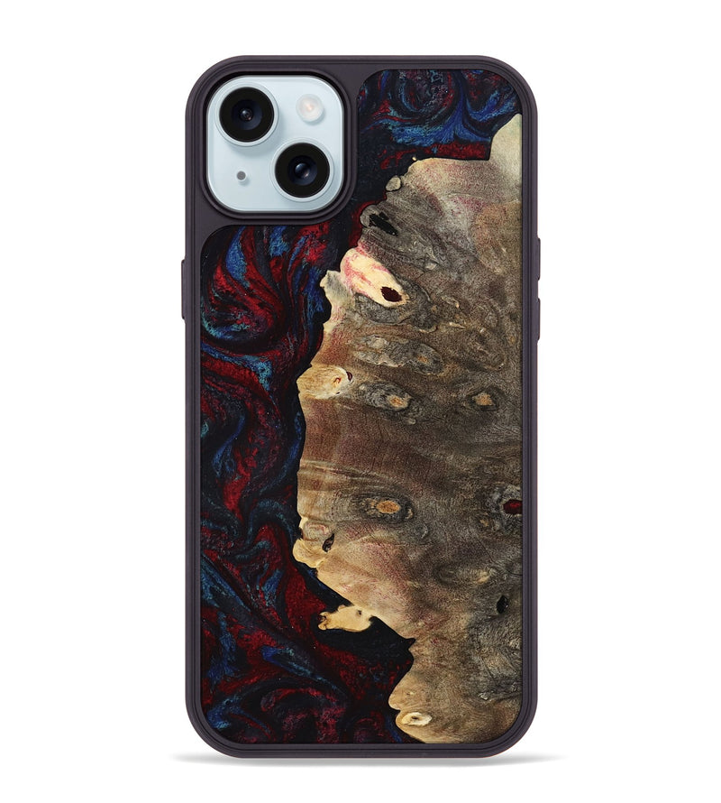 iPhone 15 Plus Wood Phone Case - Kyler (Red, 801428)