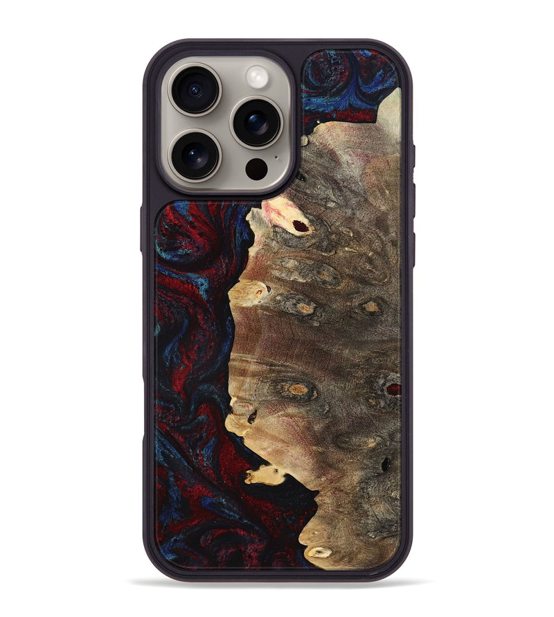 iPhone 16 Pro Max Wood Phone Case - Kyler (Red, 801428)
