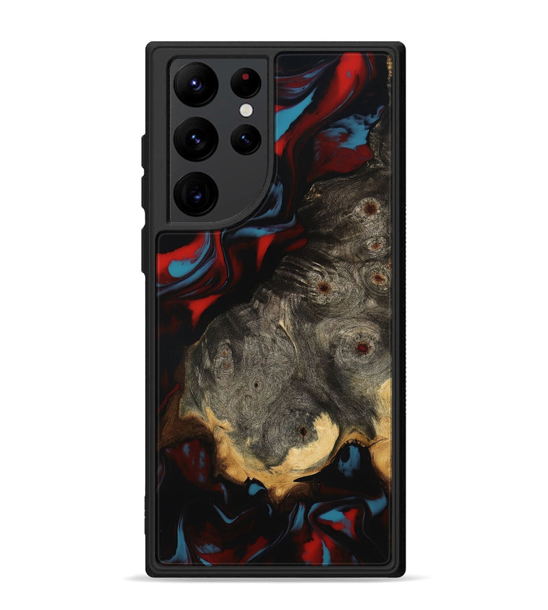 Galaxy S22 Ultra Wood Phone Case - Lena (Red, 801429)